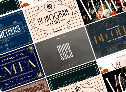 Best Art Deco Fonts for Logo Design, Branding & Graphic Design