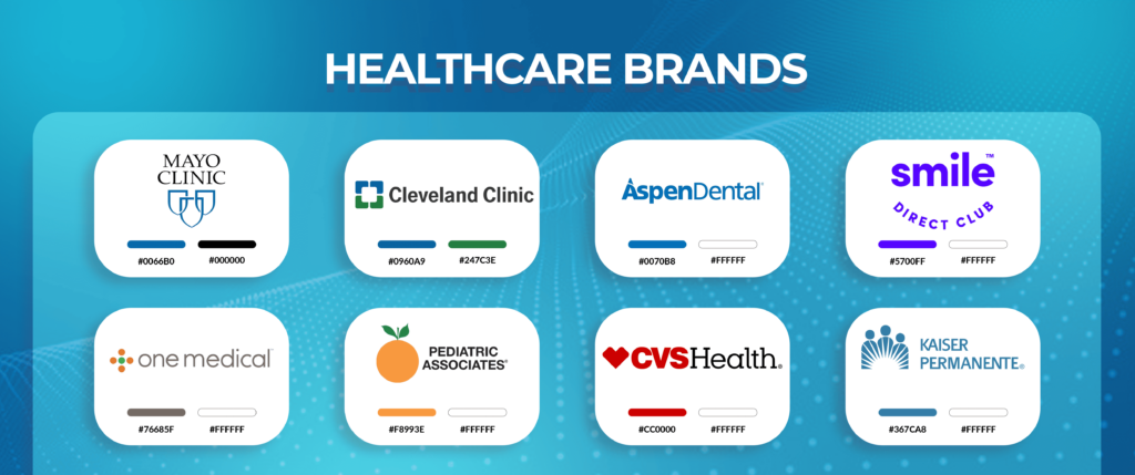 logo color combination ideas for healthcare and wellness brands