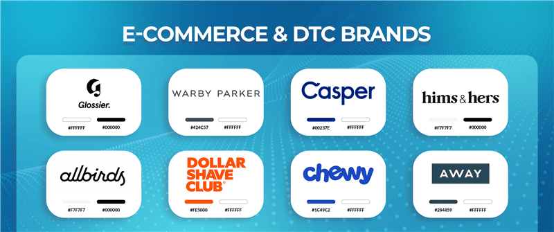 logo color combination ideas for ecommerce and DTC brands