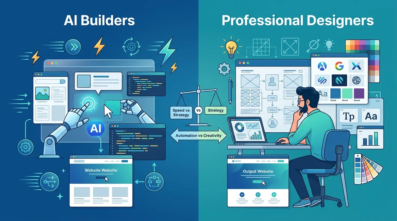 AI Website Builders vs. Professional Web Designers