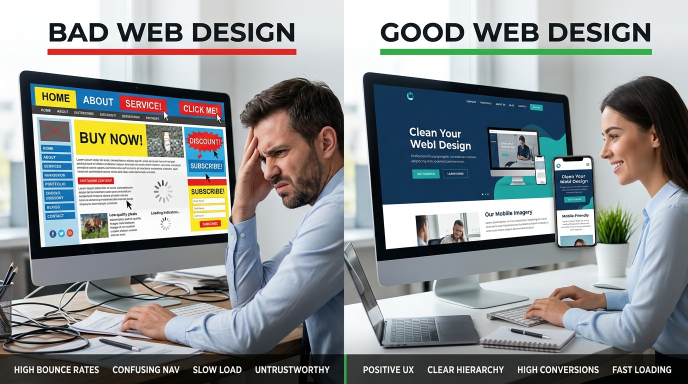 Good vs Bad Web Design-web design agency