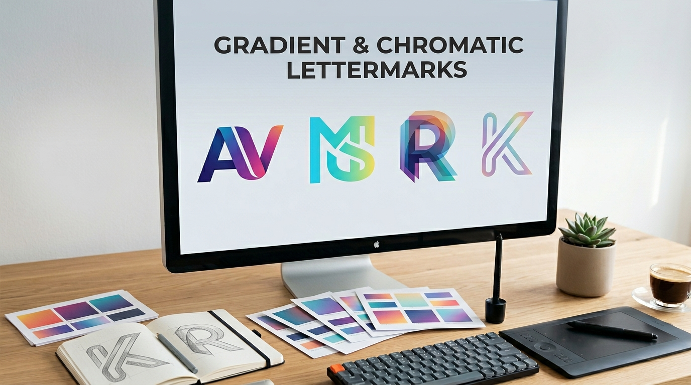 Gradient Chromatic Lettermarks - logo design agency