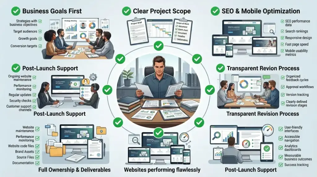 Infographic Professional web design services for small business 