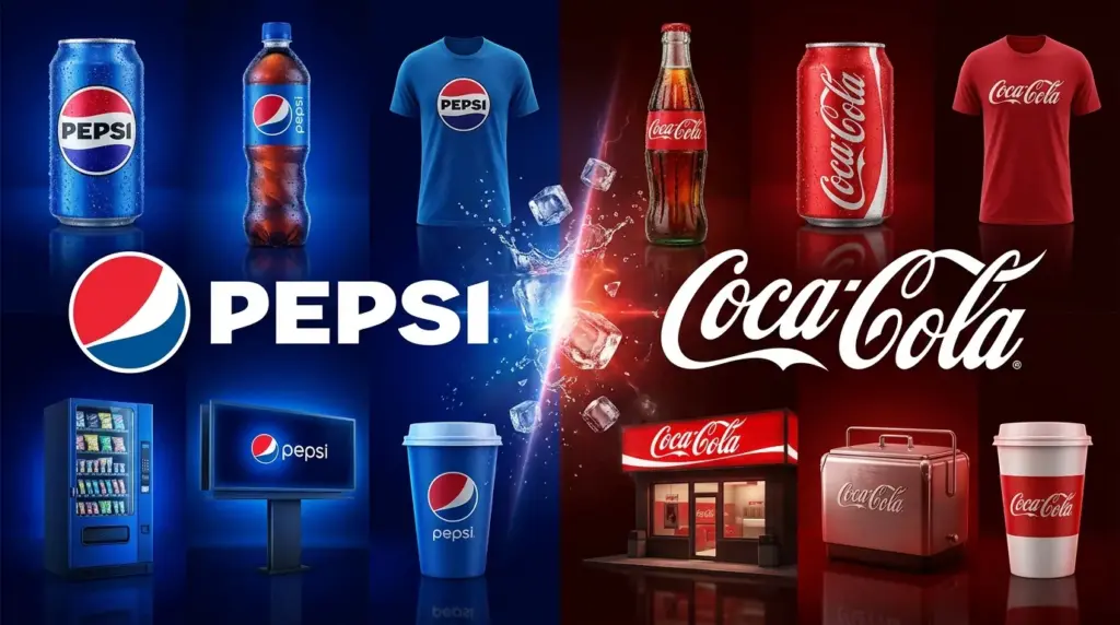 Pepsi-Coca-Cola-rivalry-logo-design-firm 