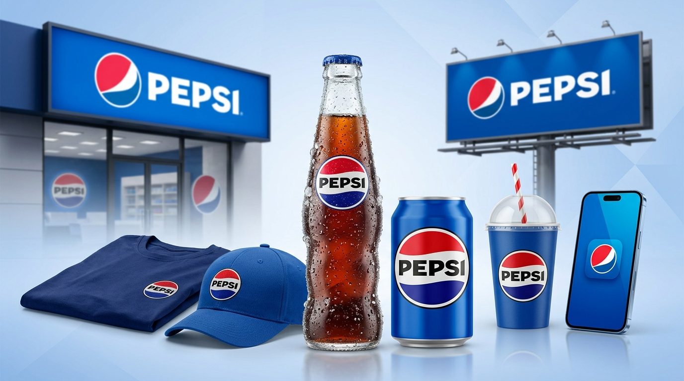 Pepsi logo brand - logo design