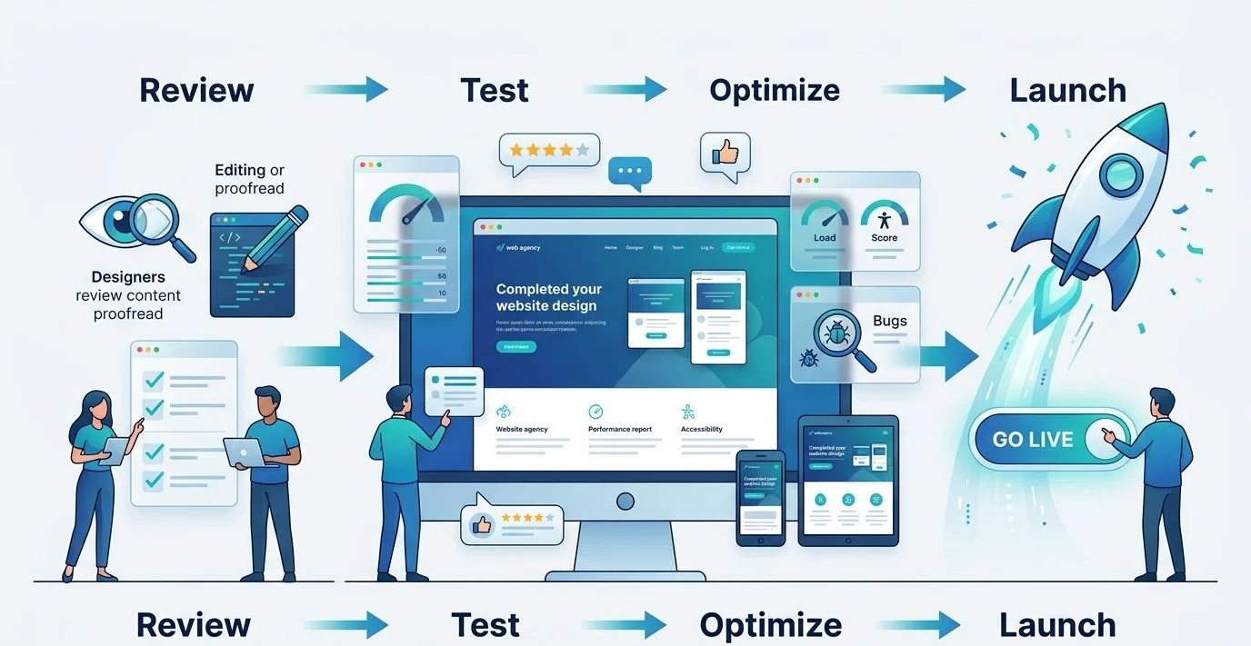 Review, Test, and Launch