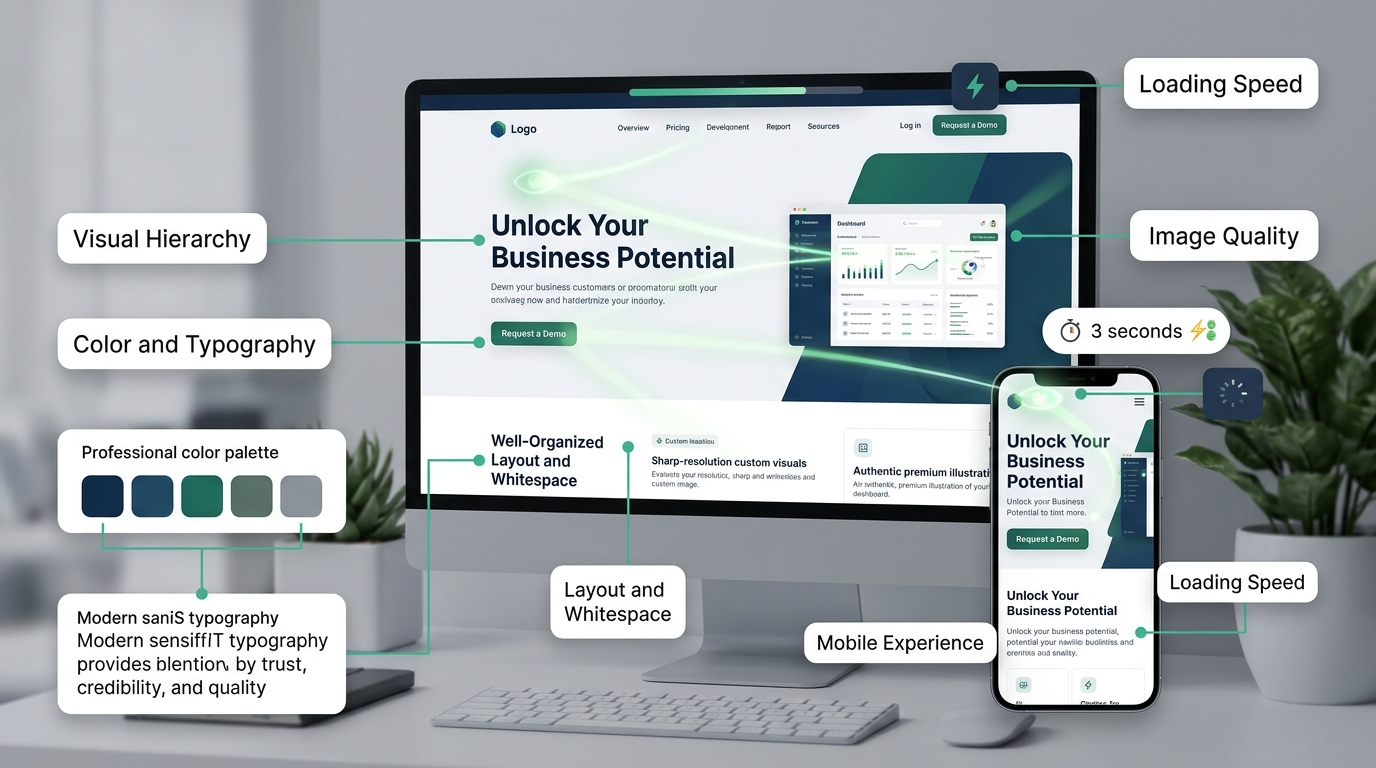 Website judgment in 3 seconds-web design services company
