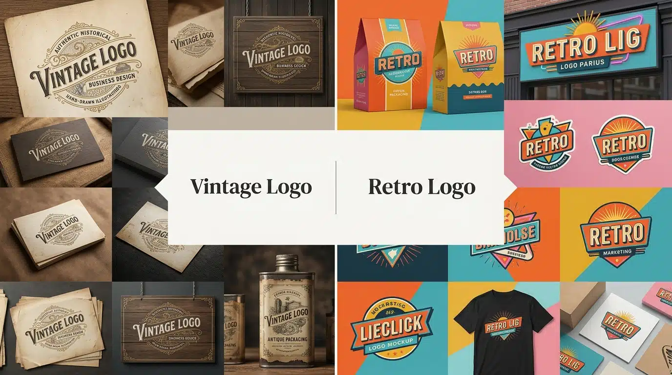 vintage vs retro - logo design company
