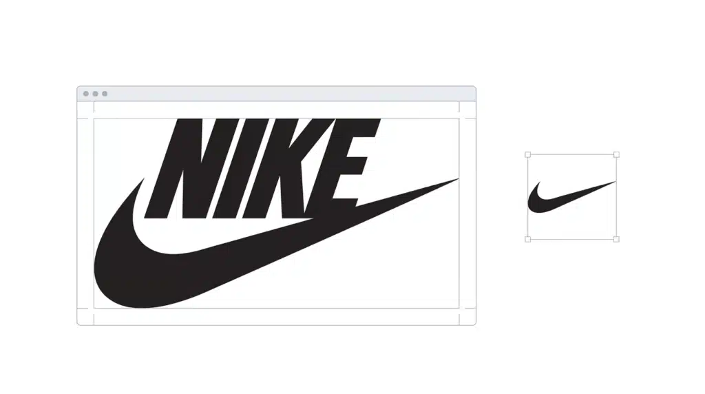 Brand logo versus icon comparison - logo design company