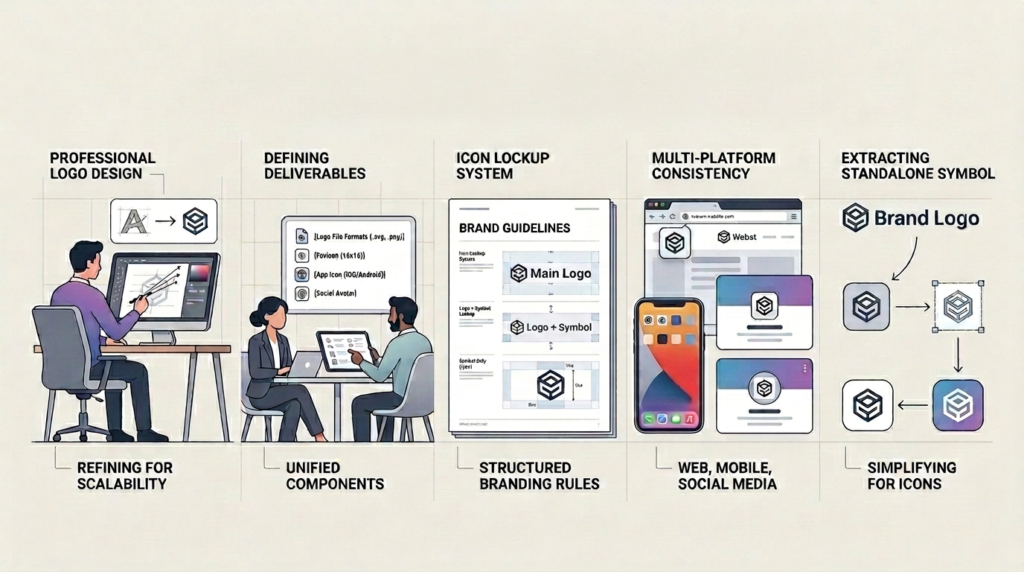 Building scalable logo icon - logo design agency
