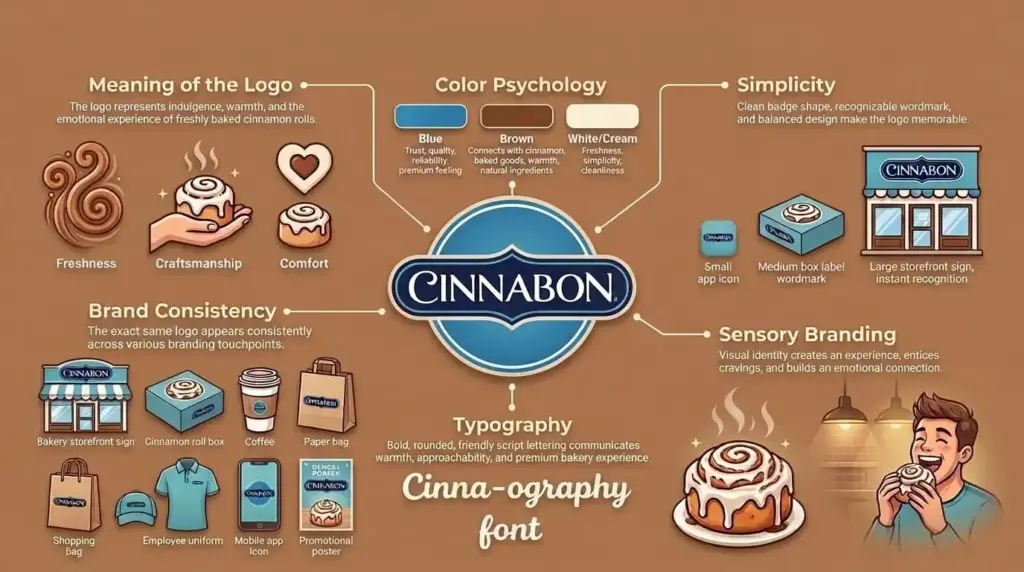 Cinnabon logo design - logo design services for startups