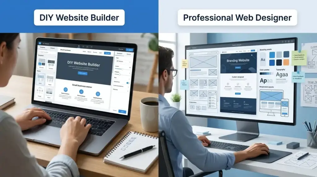 DIY Builder vs Professional Design - responsive web design services