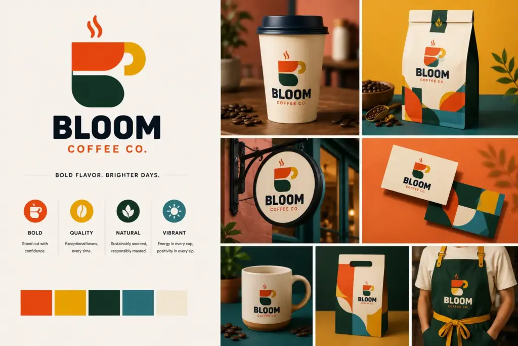 bold color block coffee - Logo design company